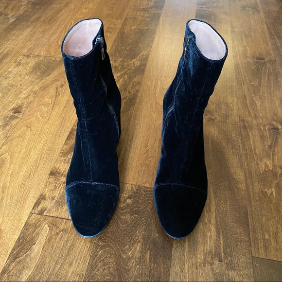 Dries Van Noten Black Velvet Chelsea Boots 38 Designer Made in Italy - Picture 2 of 7